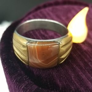 Vintage Hand Crafted Men's Gemstone Ring